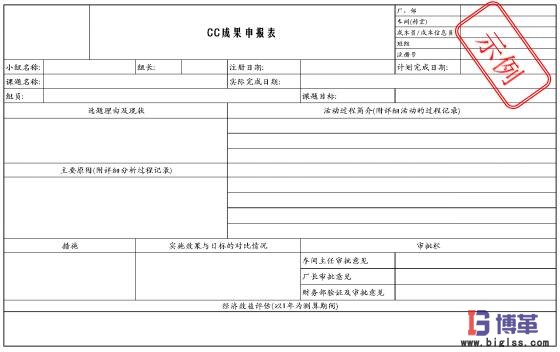 班組成本控制(CC)活動成果申報表 班組成本控制(CC)活動的具體推進步驟