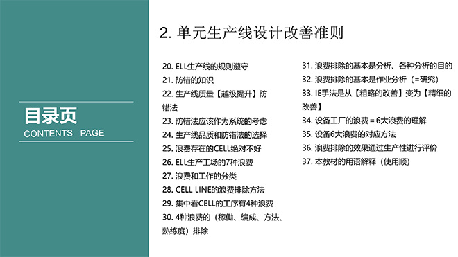 單元生產(chǎn)線設(shè)計培訓(xùn)教材
